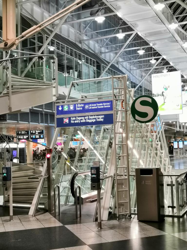 Munich Intl. Airport public transport entrance