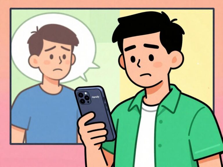 comic image of a guy using a smartphone