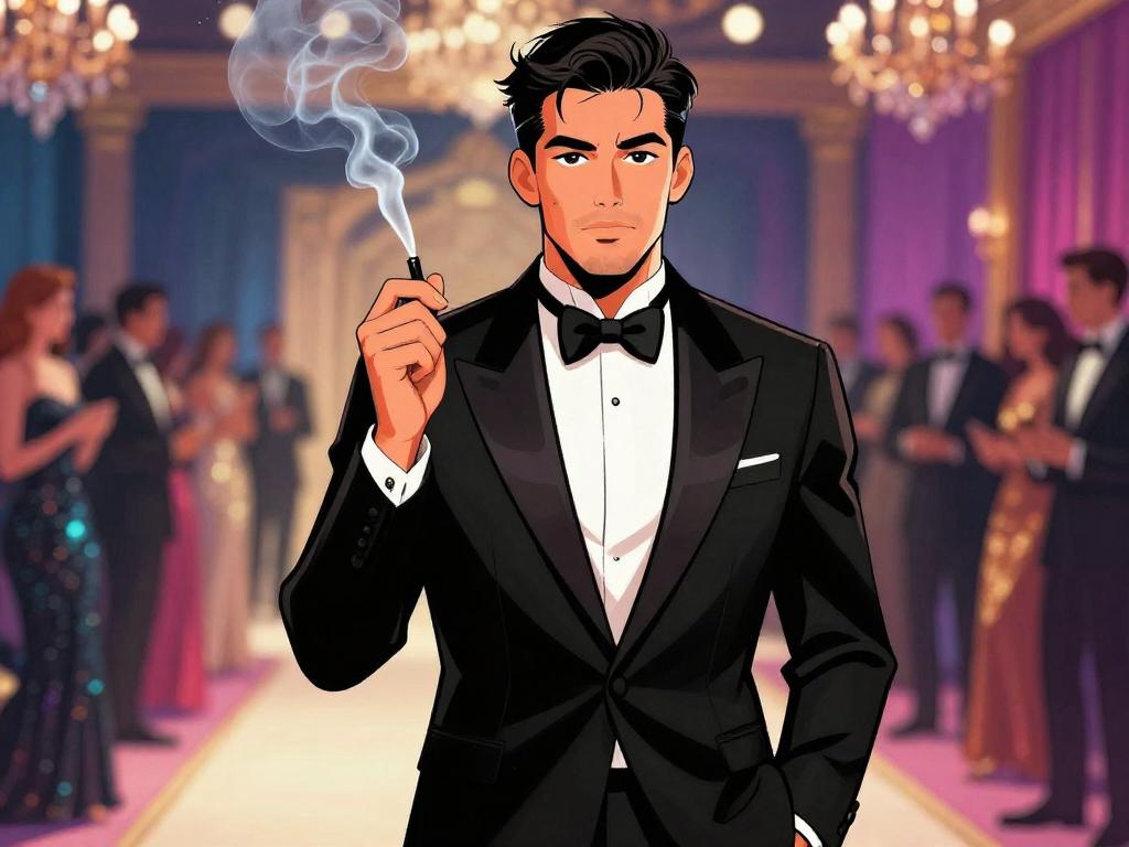 comic image of a guy in a tuxedo