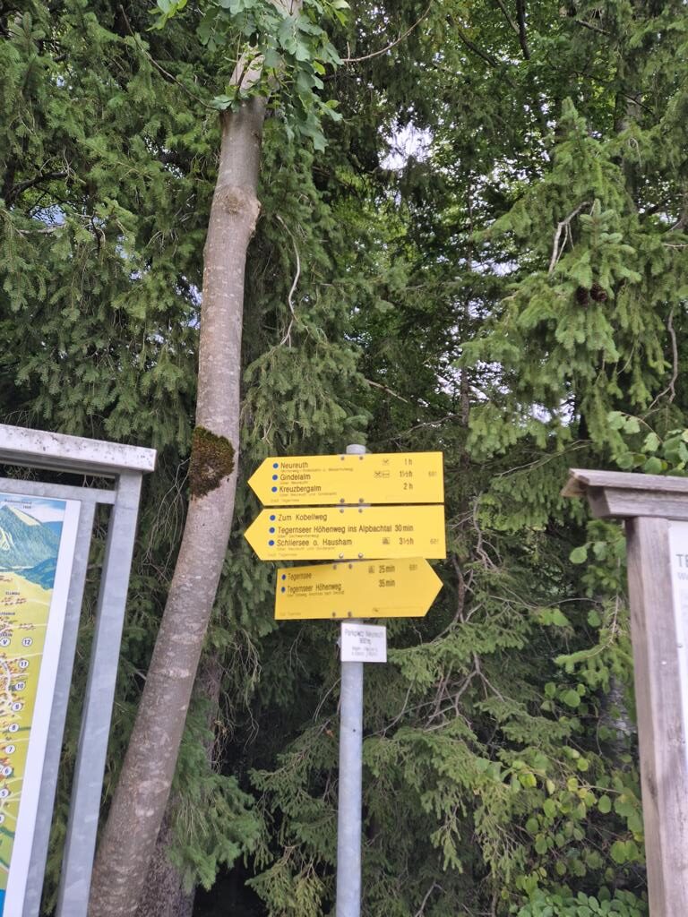 waysigns for hikers near Tegernsee